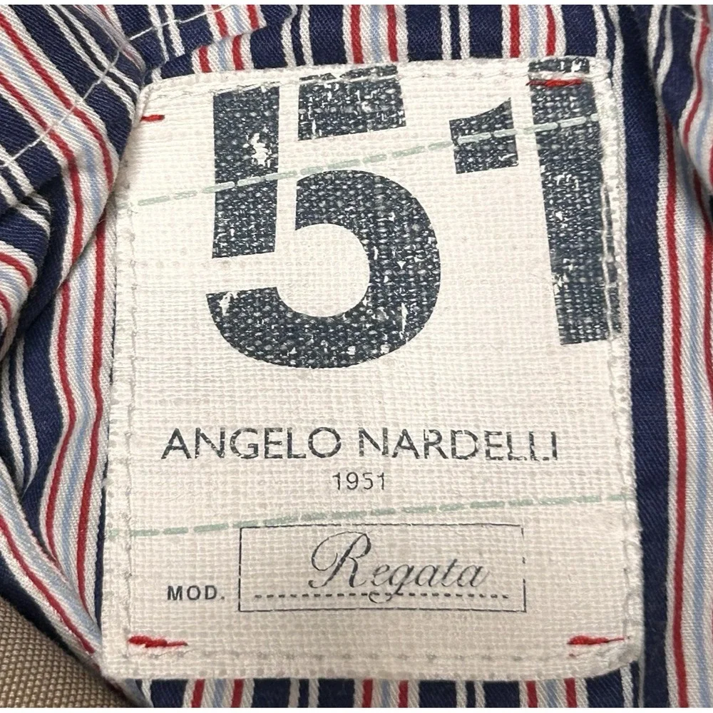Angelo Nardelli Chino Mens Italy Size 52 (US Waist‎ 35-36) Beige Cotton Pants